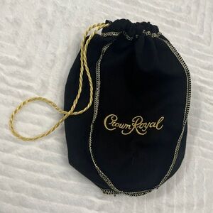Crown Royal Brown Gold Drawstring Pouch Bag liquor whiskey‎ collectible